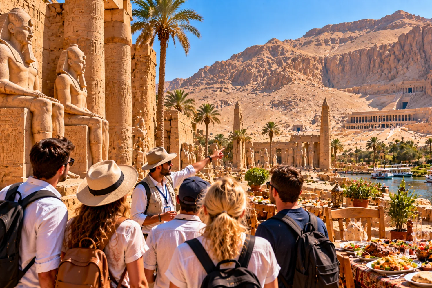 Tempelsäulen von Karnak bei Luxor