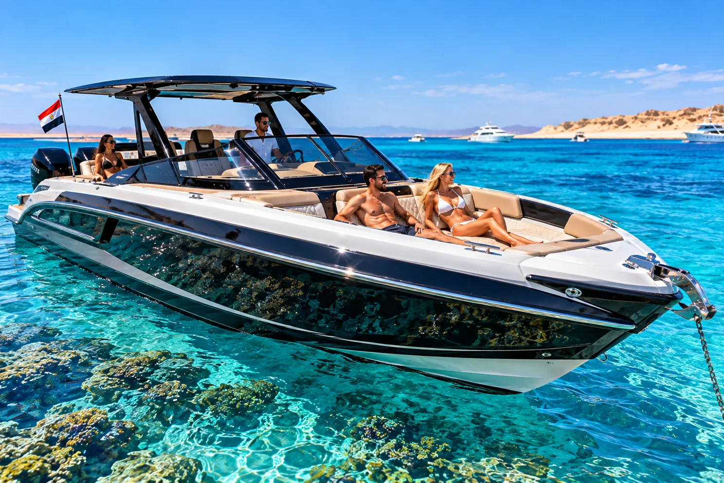 FREILY-TOURS-Speedboot auf dem Weg zur Hula-Hula-Insel
